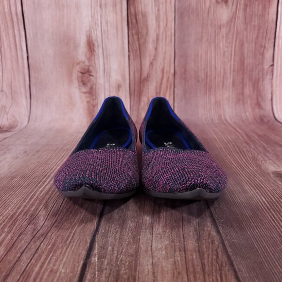 Rothys Womens Sz 7.5 The Point Heather Magenta Slip On Flats Shoes Retired Rare - Picture 5 of 15